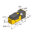 Turck Bi15U-CP40-AN6X2 (1623510) inductive sensor 114 x 40 x 40mm, 15mm flush, NPN NO, gland entry