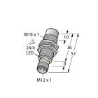 Turck NI15U-EM18WD-AP6X-H1141/3GD (1634859) inductive sensor M18, 15mm non-flush, PNP NO, M12 plug, stainless steel, ATEX