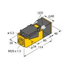 Turck Bi15-CP40-AP6X2 (16023) inductive sensor 114 x 40 x 40mm, 15mm flush, PNP NO, gland entry