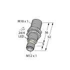 Turck BI5-EM18-Y1X-H1141 (4015202) inductive sensor M18, 5mm flush, NAMUR, M12 plug, stainless steel