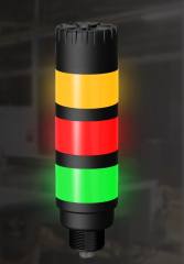 Banner TL50GRYAQ (3010320) TL50 tower light, 3 color (green, red, yellow), 18-30Vdc/24Vac, audible, M12 5-pin plug, IP50