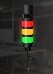 Banner TL50HGYRAOS (3074739) TL50 High Intensity tower light, 3 color (green, yellow, red), 18-30Vdc/24Vac, audible, 2m cable, IP67