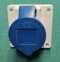 MENNEKES 1366 Panel mounted socket, 16A 3 pole, 230V, IP44, blue (clearance)