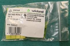 Wieland 04.343.5056.8 AD VB 10/4 GELB warning cover for DIN rail WK 10mm terminal blocks (10 pack) (clearance)