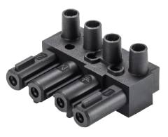 Wieland 92.041.3253.1 GST18I4S B1 SW device connector, 4 pole, female, black (clearance)