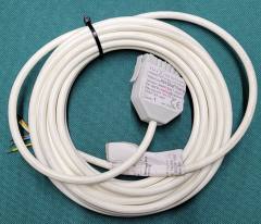 Flex7 FL5150LSF10SD/G Switch drop 1 circuit + Em test luminaire lead, 1.5mm cable, 10m, grey plug (clearance)