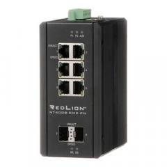 Red Lion NT-4008-DM2-PN-M 8-port Gigabit Managed Industrial Ethernet Switch, dual mode, SFP slots, PNIO CC-B, MRM