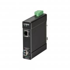 Red  Lion N-Tron 1002MC-LX-80 Media converter, Gigabit, Singlemode SFP LC fiber port, 80km