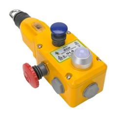 IDEM 142074A GLS 3NC 1NO M20 Guardian Line rope pull switch with E-Stop & LED 24VDC