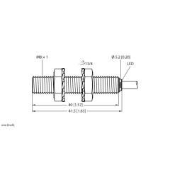 Turck Bi1.5-EG08-AN6X (4602340) inductive sensor M8, 1.5mm flush, NPN NO, 2m cable, stainless steel