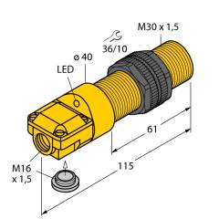 Turck Bi10-P30SR-AP6X (16116) inductive sensor M30, 10mm flush, PNP NO, gland entry