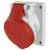 MENNEKES 1467 Panel mounted socket, 16A 4 pole, 400V, IP44, red (clearance)